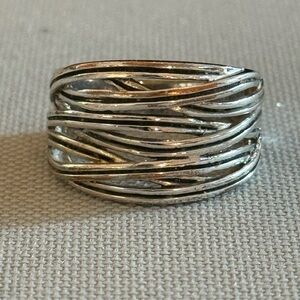Lia Sophia Silver Braided Ring Timeless Elegance